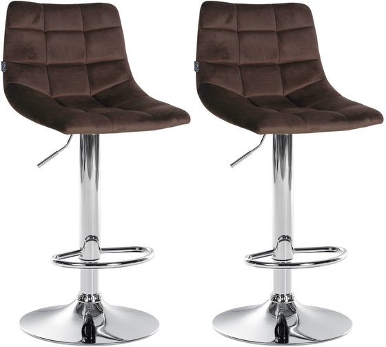 Bar Stool, Adjustable and Swivelling - Brown