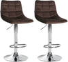 Bar Stool, Adjustable and Swivelling - Brown