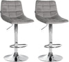 Bar Stool Set 107 with Backrest - Grey