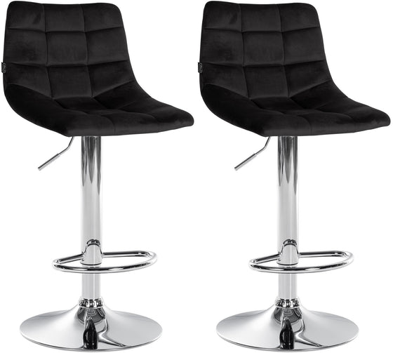 Bar Stool Set 107 with Backrest - Black