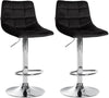 Bar Stool Set 107 with Backrest - Black