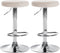 Bar Stool Set 109, Adjustable and Swivelling - Cream