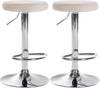 Bar Stool Set 109, Adjustable and Swivelling - Cream