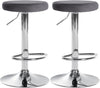 Bar Stool Set 109, Adjustable and Swivelling - Dark Grey