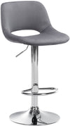 Bar Stool with Backrest, Adjustable and Swivelling - Dark Grey
