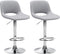 Bar Stool Set 106, Adjustable and Swivelling - Grey