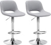 Bar Stool Set 106, Adjustable and Swivelling - Grey