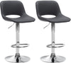 Bar Stool Set 106, Adjustable and Swivelling - Black