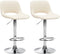 Bar Stool Set 106, Adjustable and Swivelling - Cream