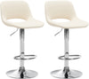 Bar Stool Set 106, Adjustable and Swivelling - Cream