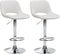 Bar Stool Set of 2, Adjustable, Swivelling - Cream