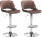Set of 2 Bar Stools 106, Adjustable and Swivelling - Brown