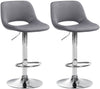 Set of 2 Bar Stools 106, Adjustable and Swivelling - Dark Grey