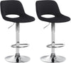 Set of 2 Bar Stools 106, Adjustable and Swivelling - Black