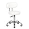 Salon Stool, Adjustable - White