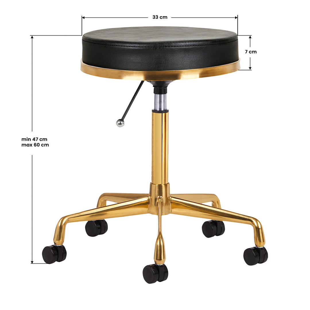 Tabouret Verstelbaar H4 Goud-Zwart - afbeelding 3