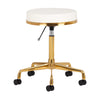 Salon Stool H4 - Gold and White