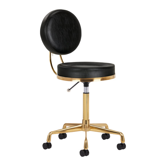 Salon Stool H5 - Gold and Black