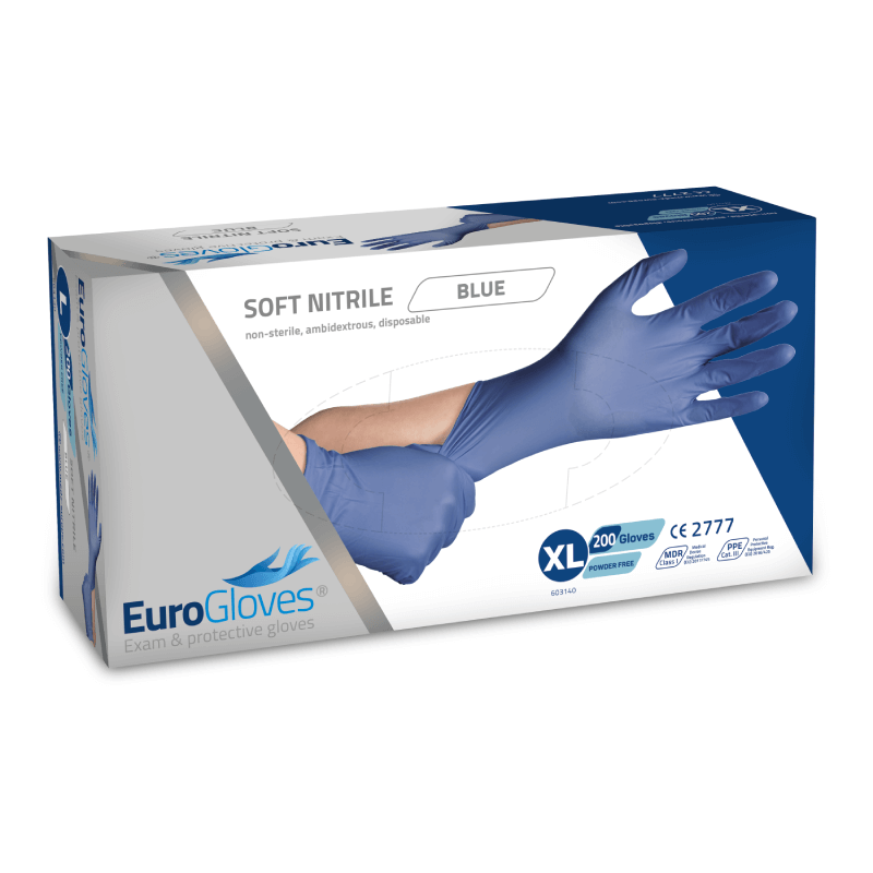 Nitrile Gloves EuroGloves Soft-Nitrile - Blue