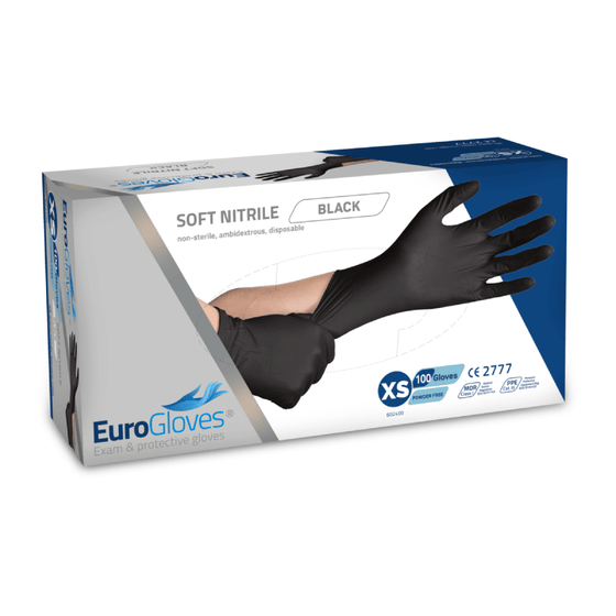 Nitrile Gloves EuroGloves Soft-Nitrile - Black